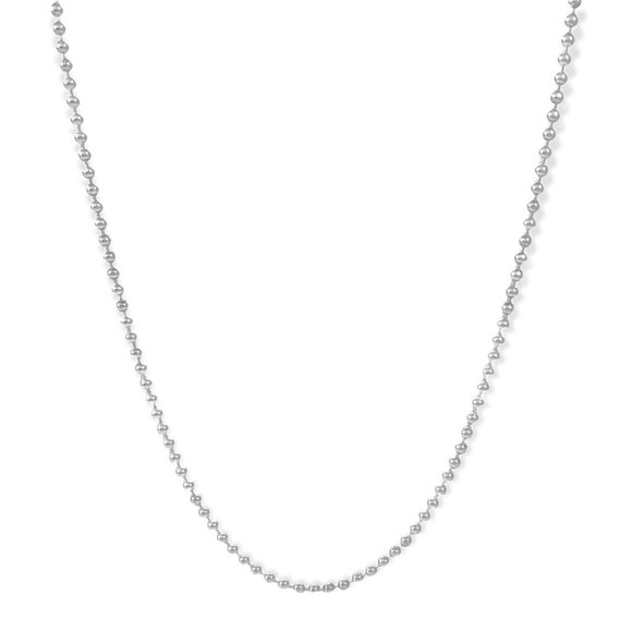 925 ITALY Sterling Silver 2.5mm Ball Chain Necklace 24" - Picture 5 of 5
